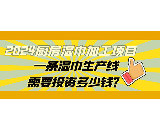 2024廚房濕巾加工項目，一條濕巾生產(chǎn)線需要投資多少錢？